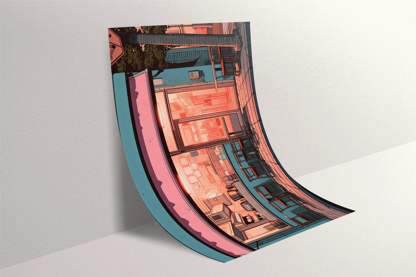 an upside down picture of a building