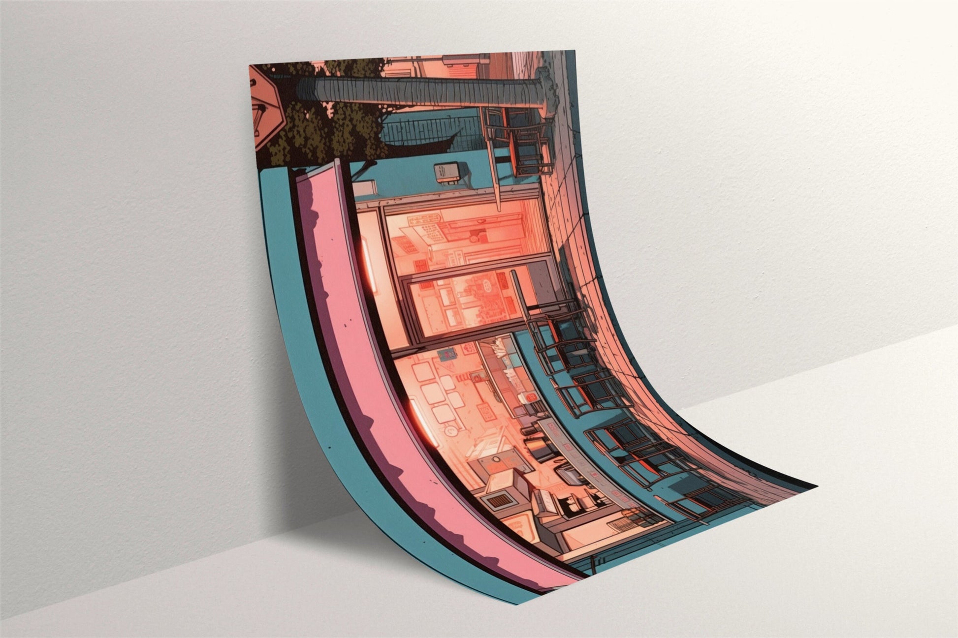 an upside down picture of a building
