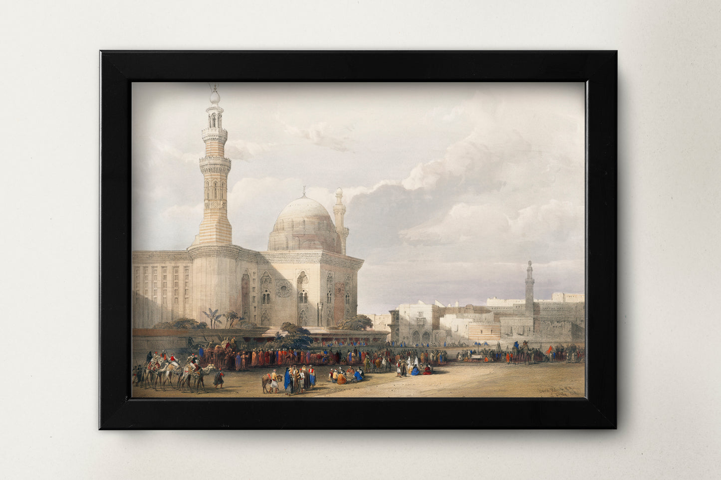Mosque of Sultan Hassan from the Great Square of the Rumeyleh illustration by David Roberts (1796–1864) Art Poster Wall Hanging Decor