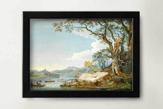 The River Severn at Shrewsbury Shropshire (1770) by Paul Sandby Print Poster Wall Hanging Decor