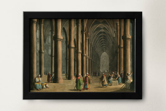 Cathedral at Tortosa Interior Poster Print Wall Hanging Decor