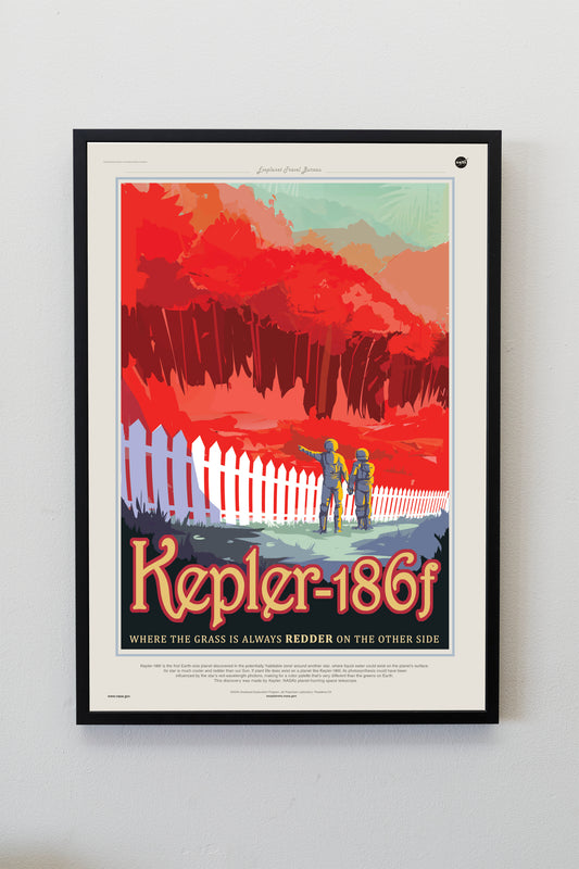 Kepler-186f Visions of the Future NASA Space Astronomy Poster Illustration Print Wall Hanging Decor