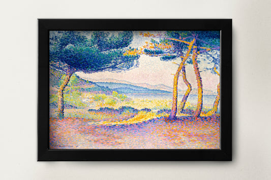 Pines Along the Shore (1896) painting by Henri-Edmond Cross Vintage Print Poster Wall Hanging Decor