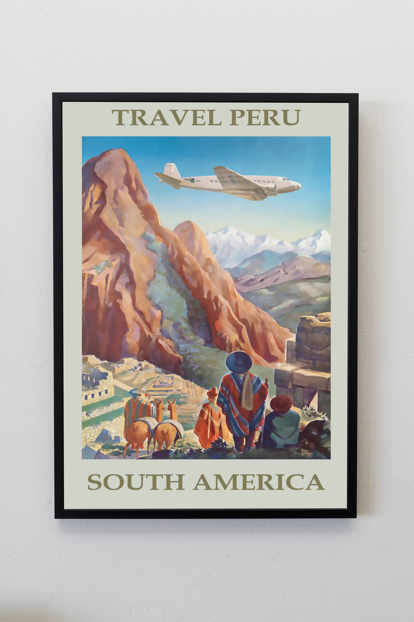 Peru South America Travel Poster Print Wall Hanging Decor