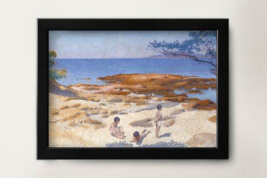 Beach at Cabasson (1891–1892) painting by Henri-Edmond Cross Art Poster Wall Hanging Decor