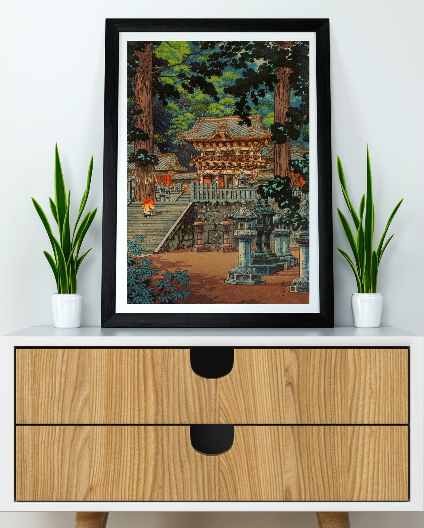 The Gate Yomei, the Nikko Shrine by Tsuchiya Koitsu Japanese art Woodblock Poster Print Wall Hanging Decor