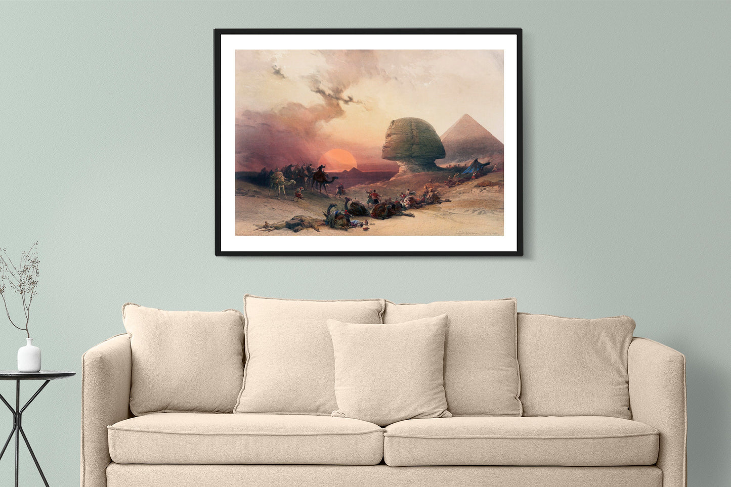 Approach of the simoom Desert of Gizeh by David Roberts (1796–1864) Art Poster Wall Hanging Decor
