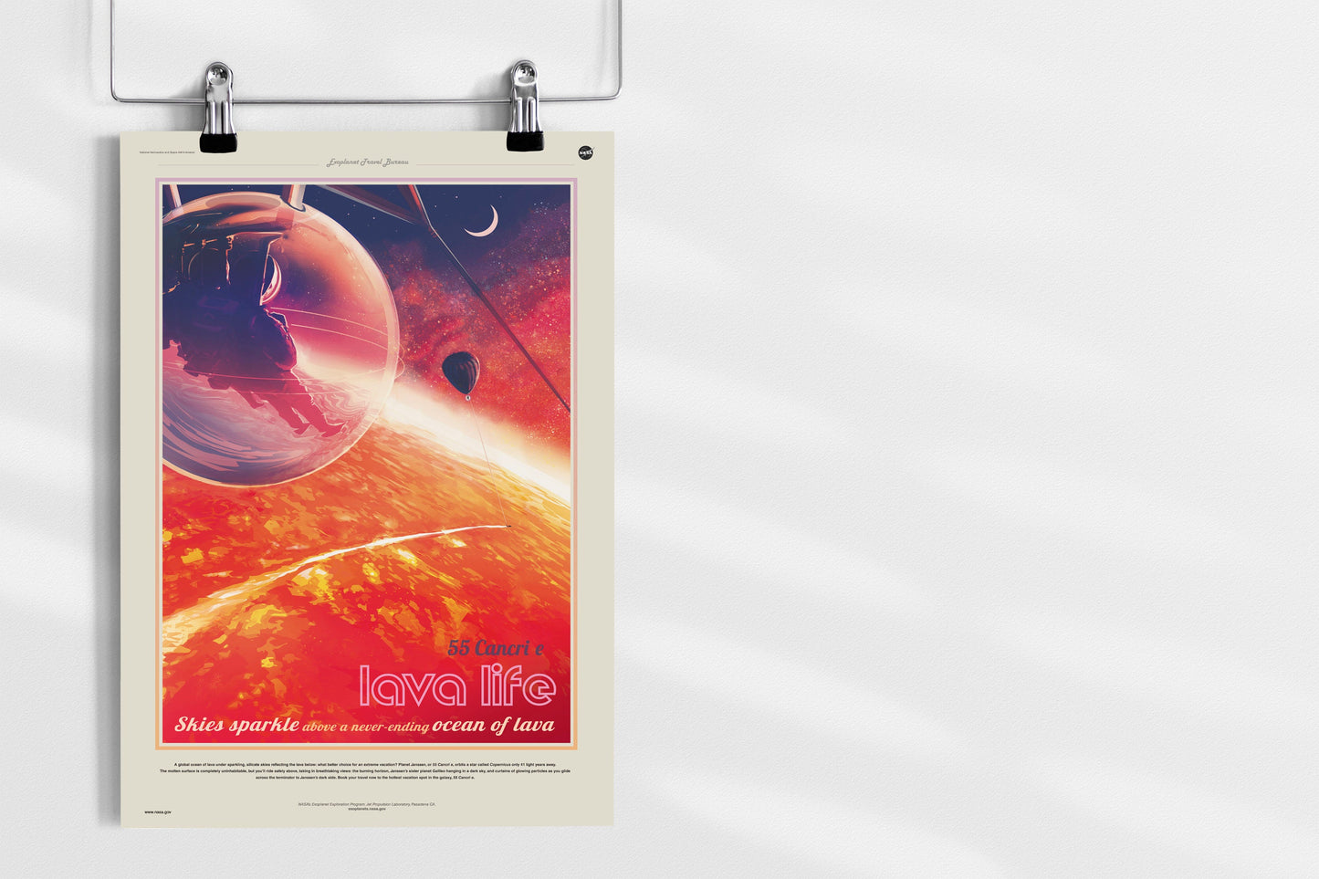 NASA Space Poster of Exoplanet 55 Cancri e Print Wall Hanging Decor