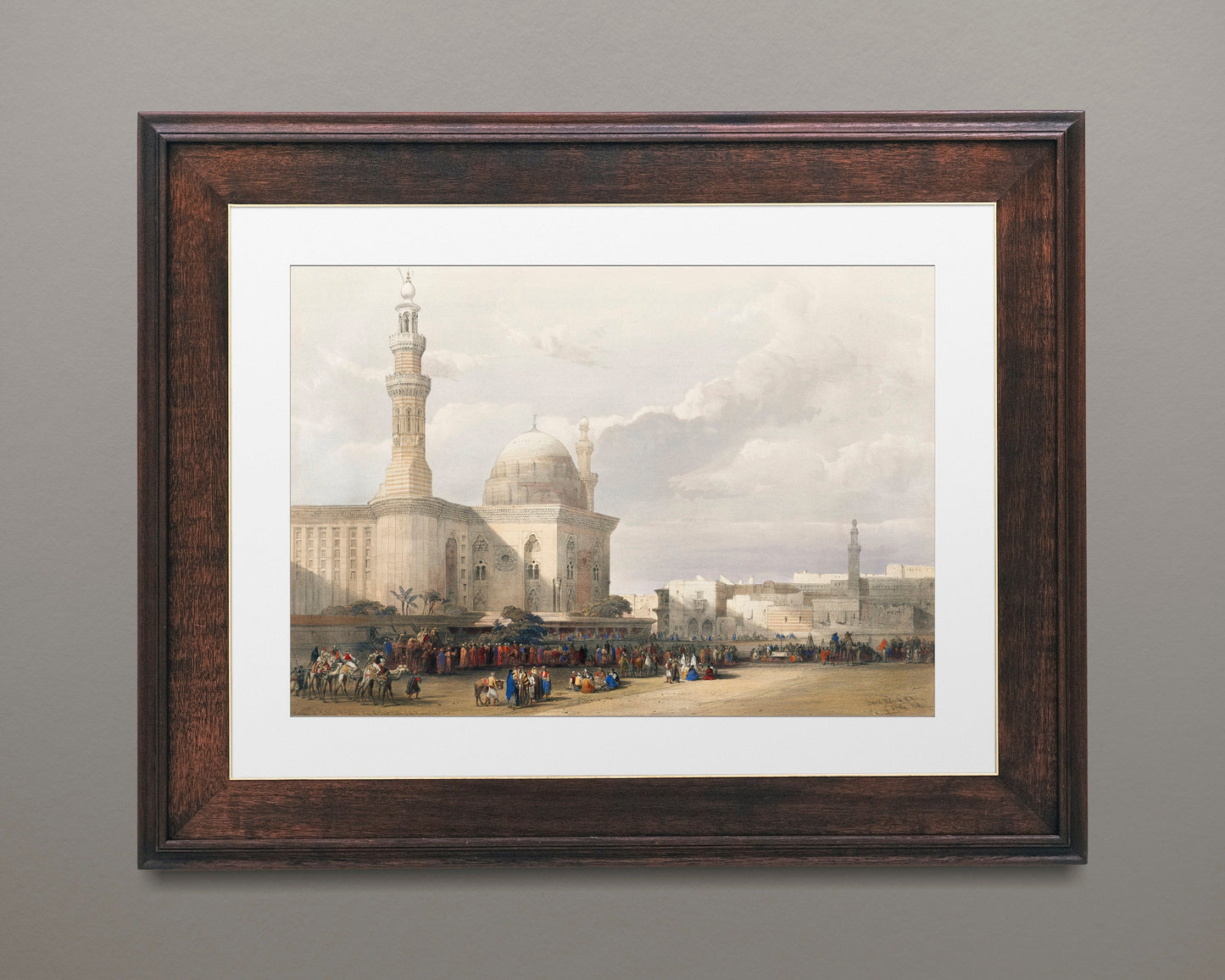 Mosque of Sultan Hassan from the Great Square of the Rumeyleh illustration by David Roberts (1796–1864) Art Poster Wall Hanging Decor