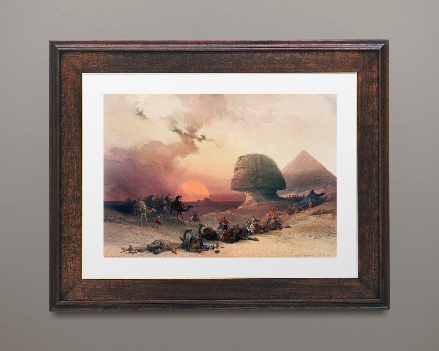 Approach of the simoom Desert of Gizeh by David Roberts (1796–1864) Art Poster Wall Hanging Decor