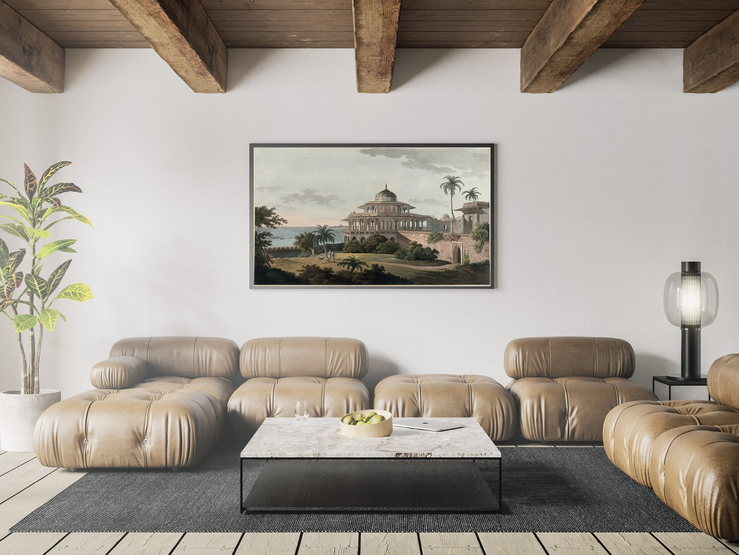 Oriental Scenery India Architecture Landscape Vintage Art Poster Wall Hanging Decor