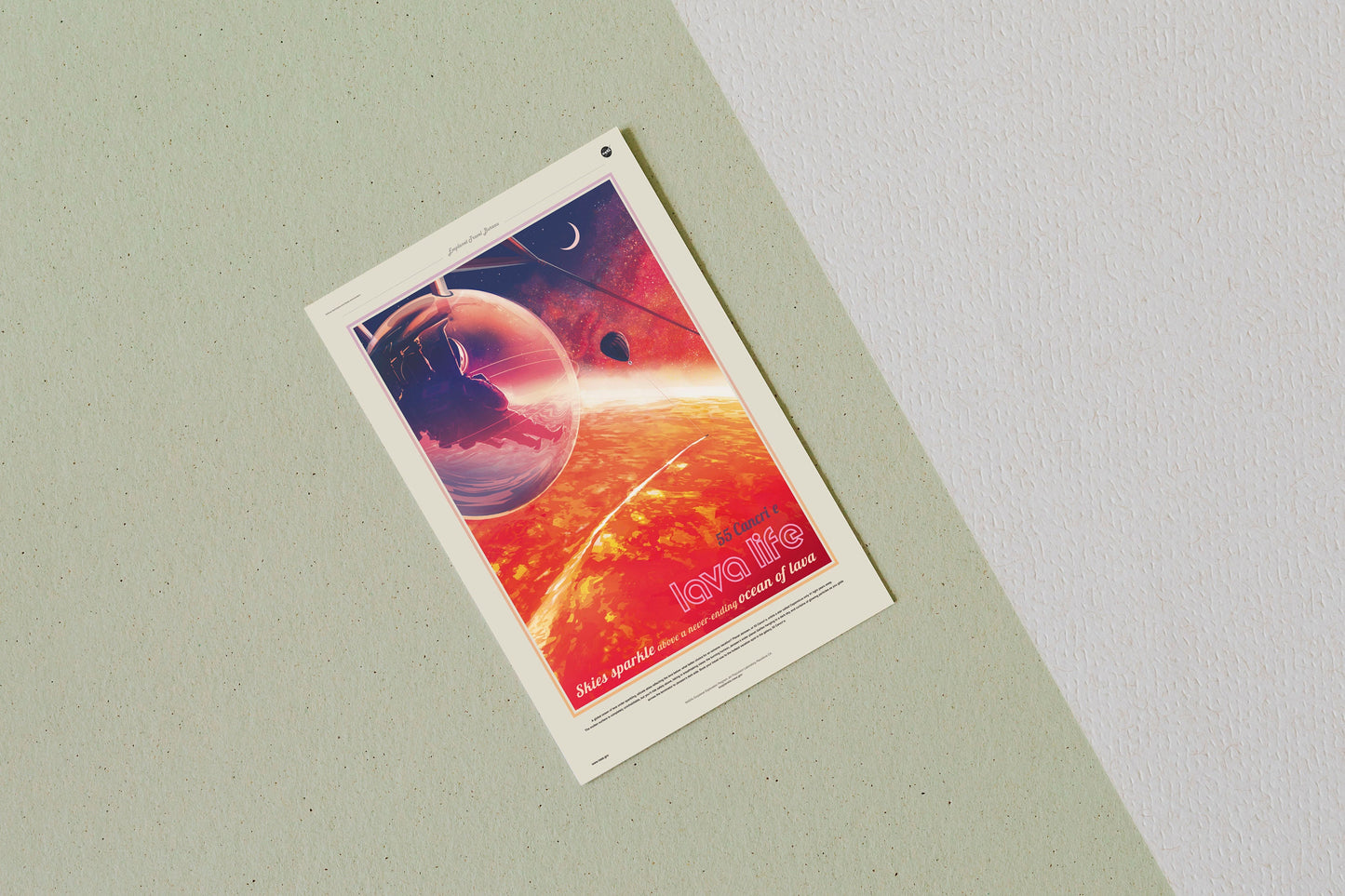 NASA Space Poster of Exoplanet 55 Cancri e Print Wall Hanging Decor