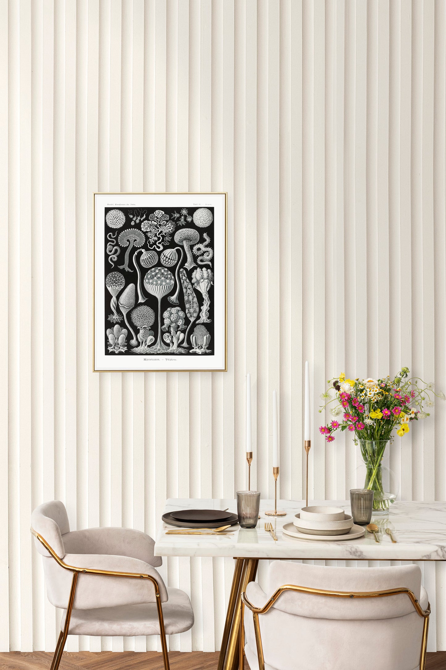 Mushrooms fungi vintage illustration Poster Wall Hanging Decor