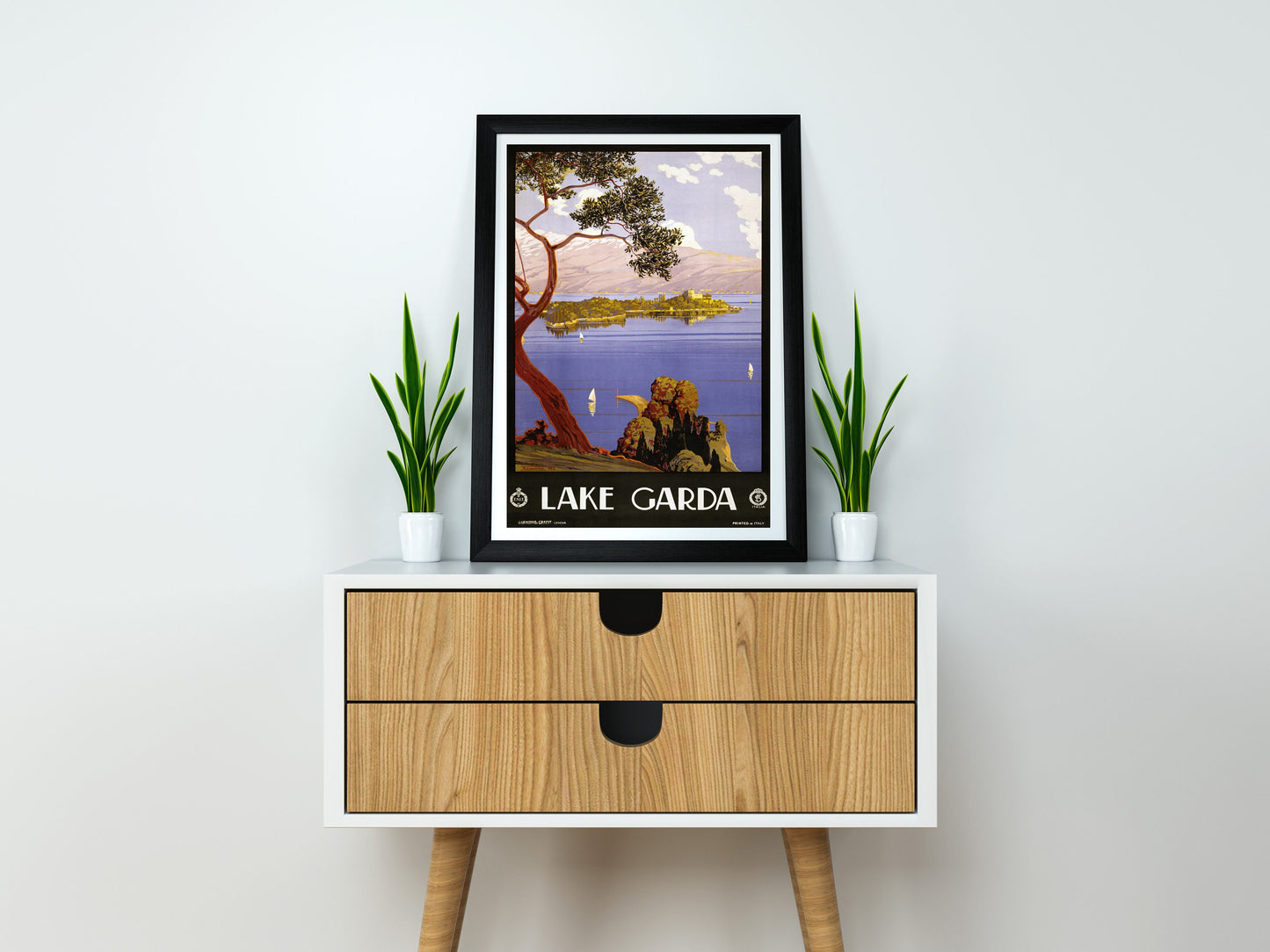 Lake Garda Italy Travel Poster Print Wall Hanging Decor