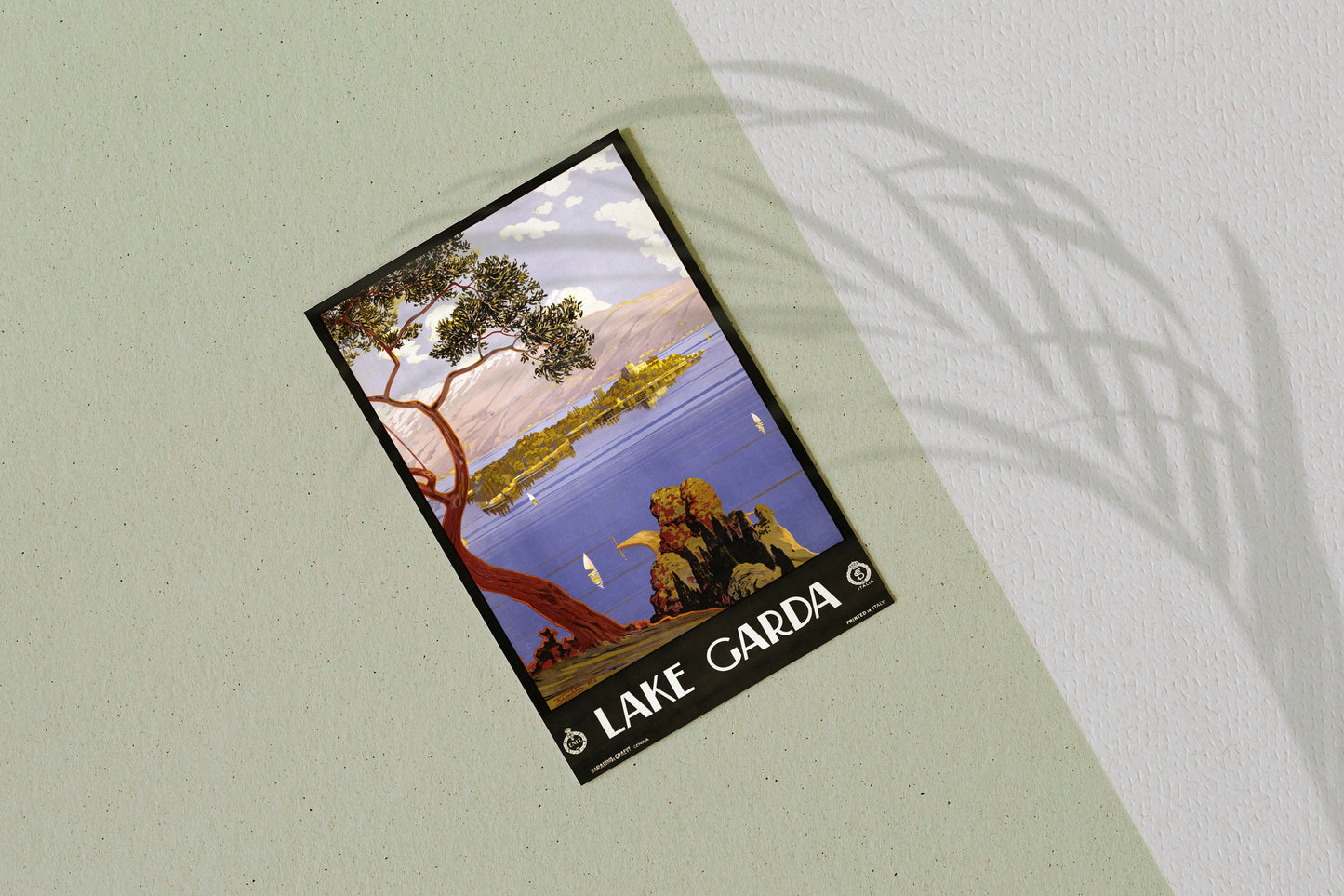 Lake Garda Italy Travel Poster Print Wall Hanging Decor