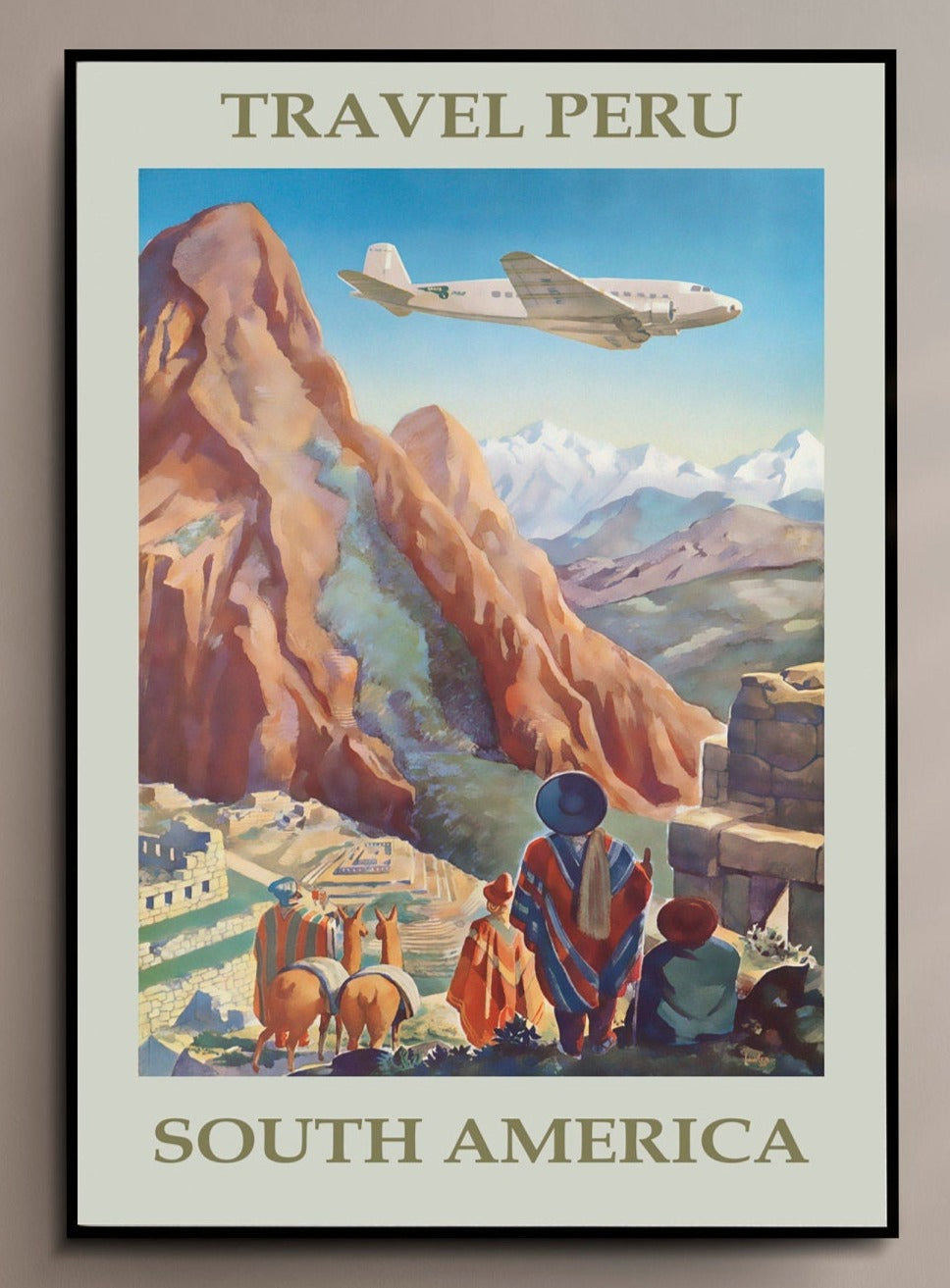 Peru South America Travel Poster Print Wall Hanging Decor