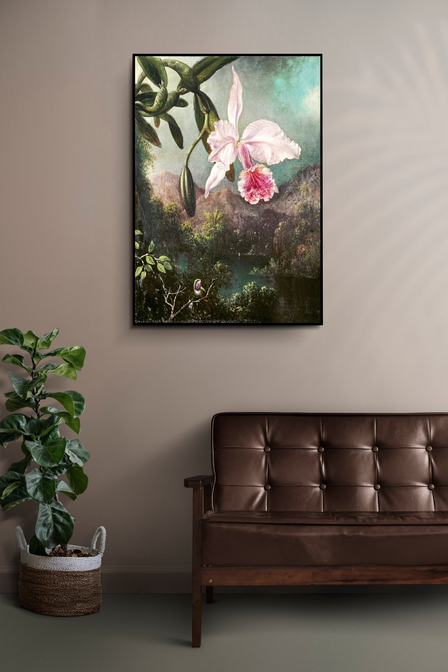 Orchid Blossoms (1873) by Martin Johnson Heade Poster Print Wall Hanging Decor