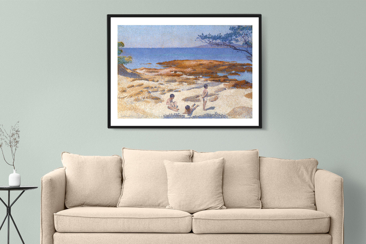 Beach at Cabasson (1891–1892) painting by Henri-Edmond Cross Art Poster Wall Hanging Decor