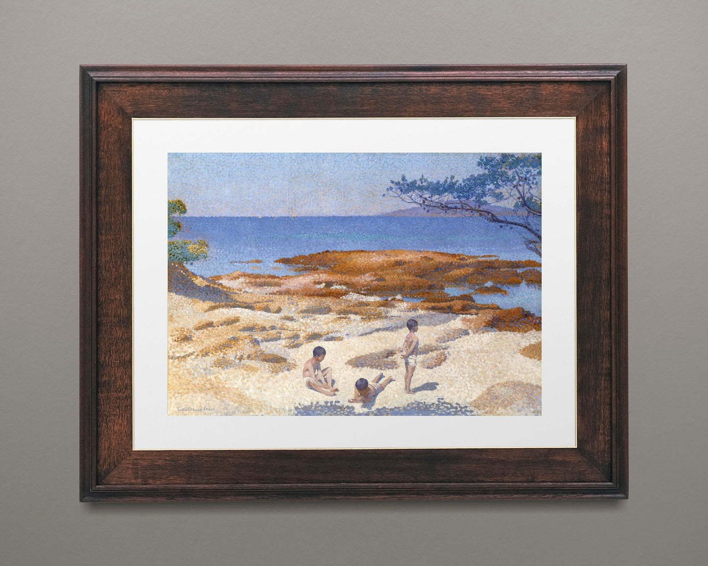 Beach at Cabasson (1891–1892) painting by Henri-Edmond Cross Art Poster Wall Hanging Decor
