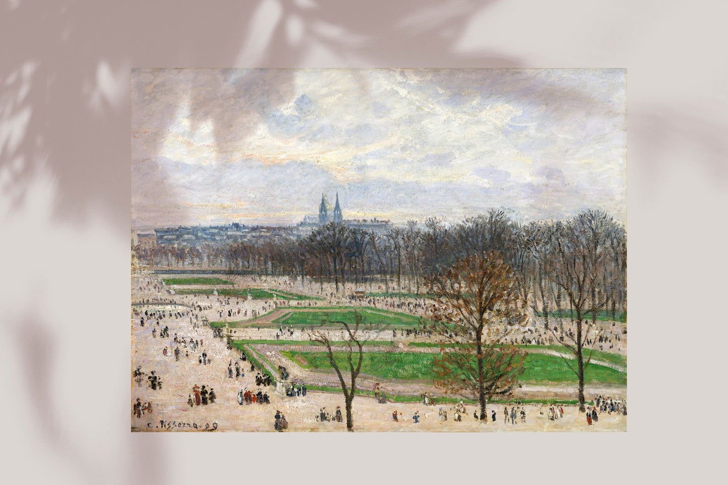 The Garden of the Tuileries on a Winter Afternoon (1899) by Camille Pissarro Poster Print Wall Hanging Decor