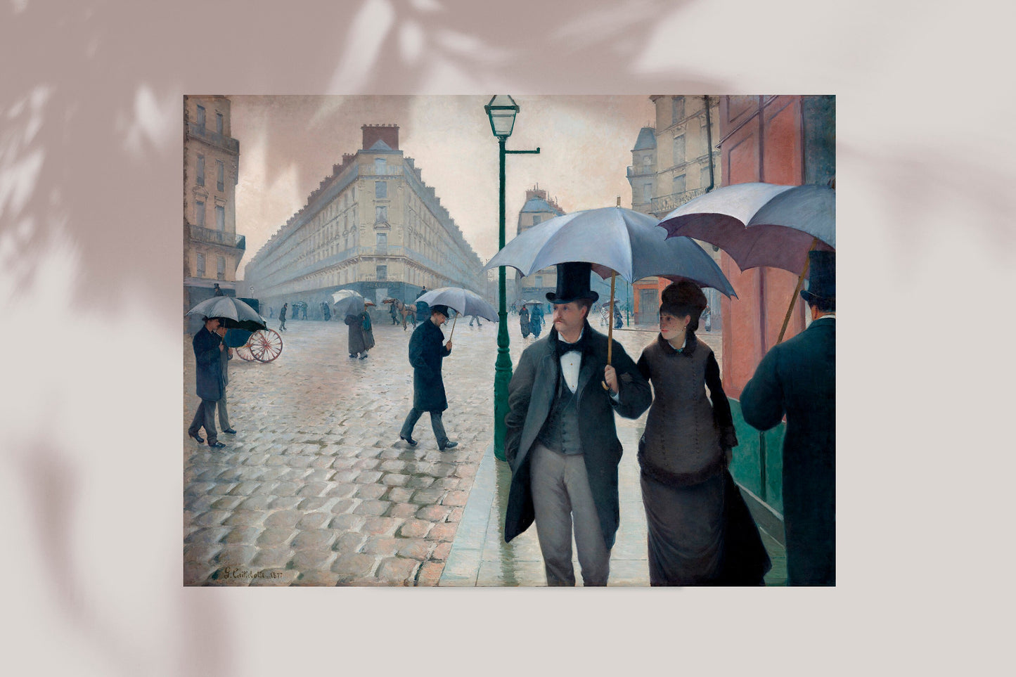Paris Street Rainy Day (1877) painting by Gustave Caillebotte Poster Print Wall Hanging Decor