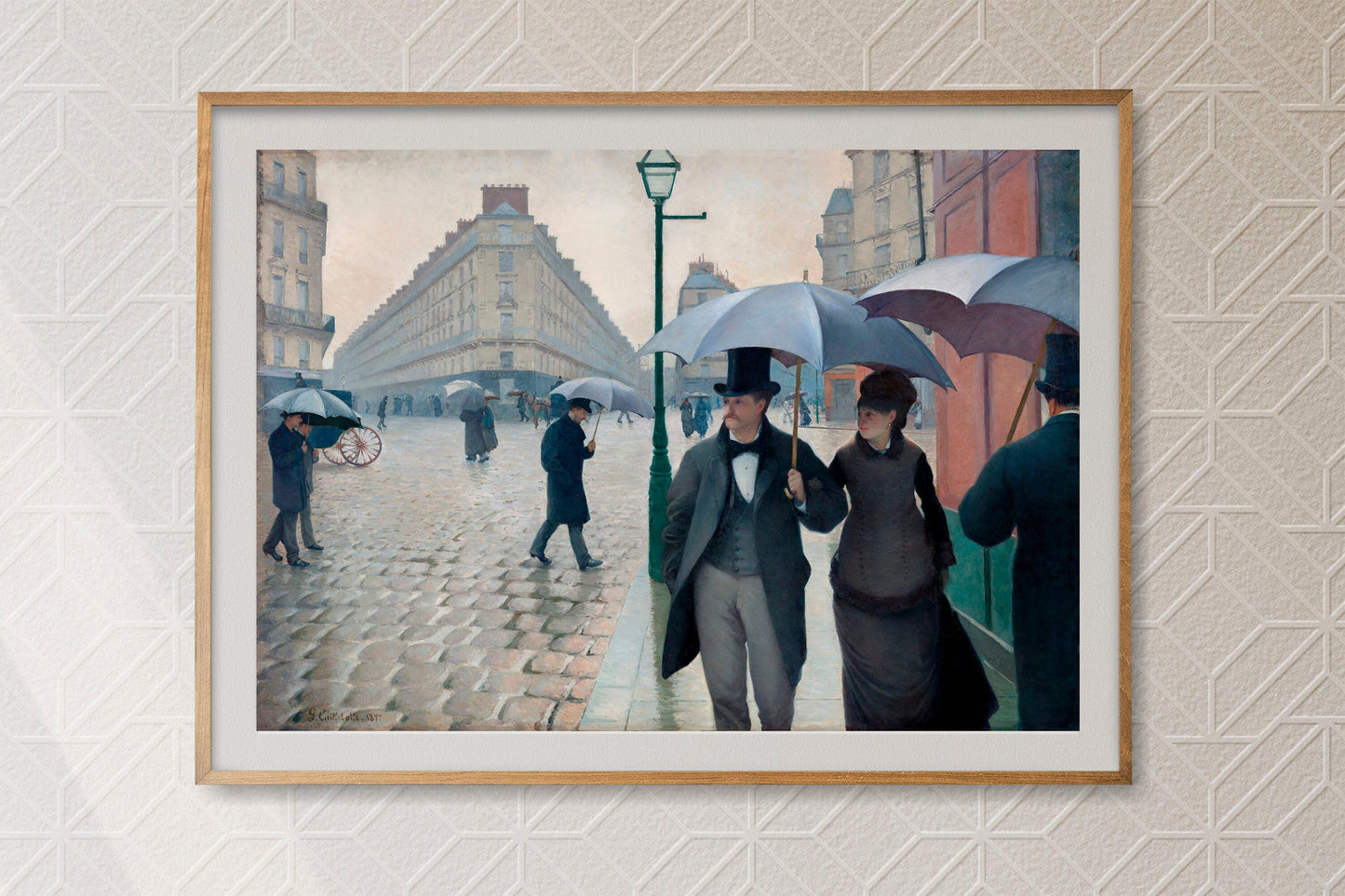 Paris Street Rainy Day (1877) painting by Gustave Caillebotte Poster Print Wall Hanging Decor