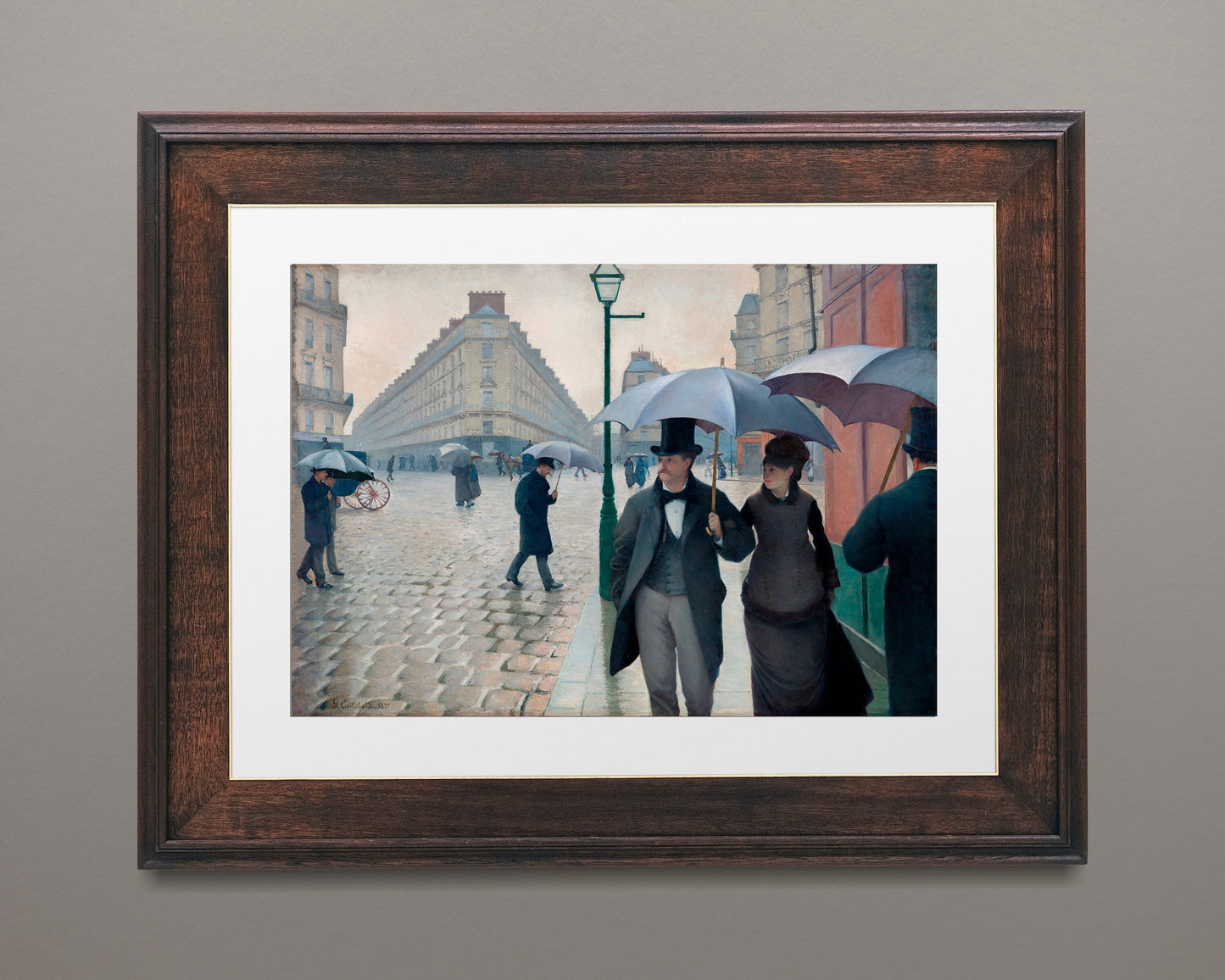 Paris Street Rainy Day (1877) painting by Gustave Caillebotte Poster Print Wall Hanging Decor