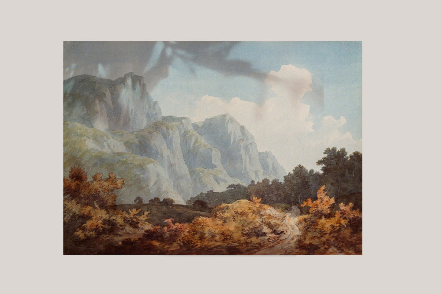 Beautiful Mountains Illustration Switzerland Alps Painting Print Poster Wall Hanging Decor