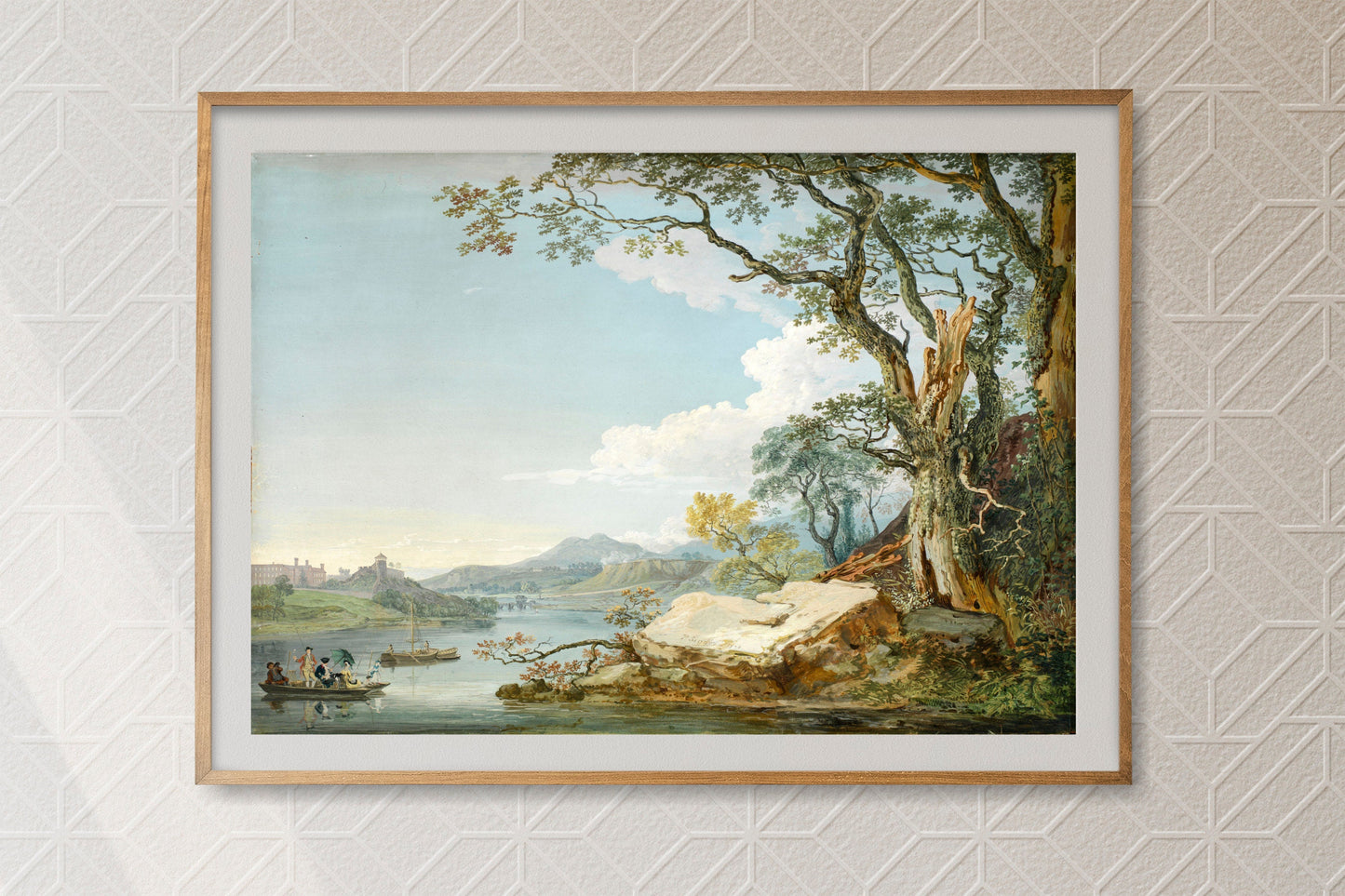 The River Severn at Shrewsbury Shropshire (1770) by Paul Sandby Print Poster Wall Hanging Decor