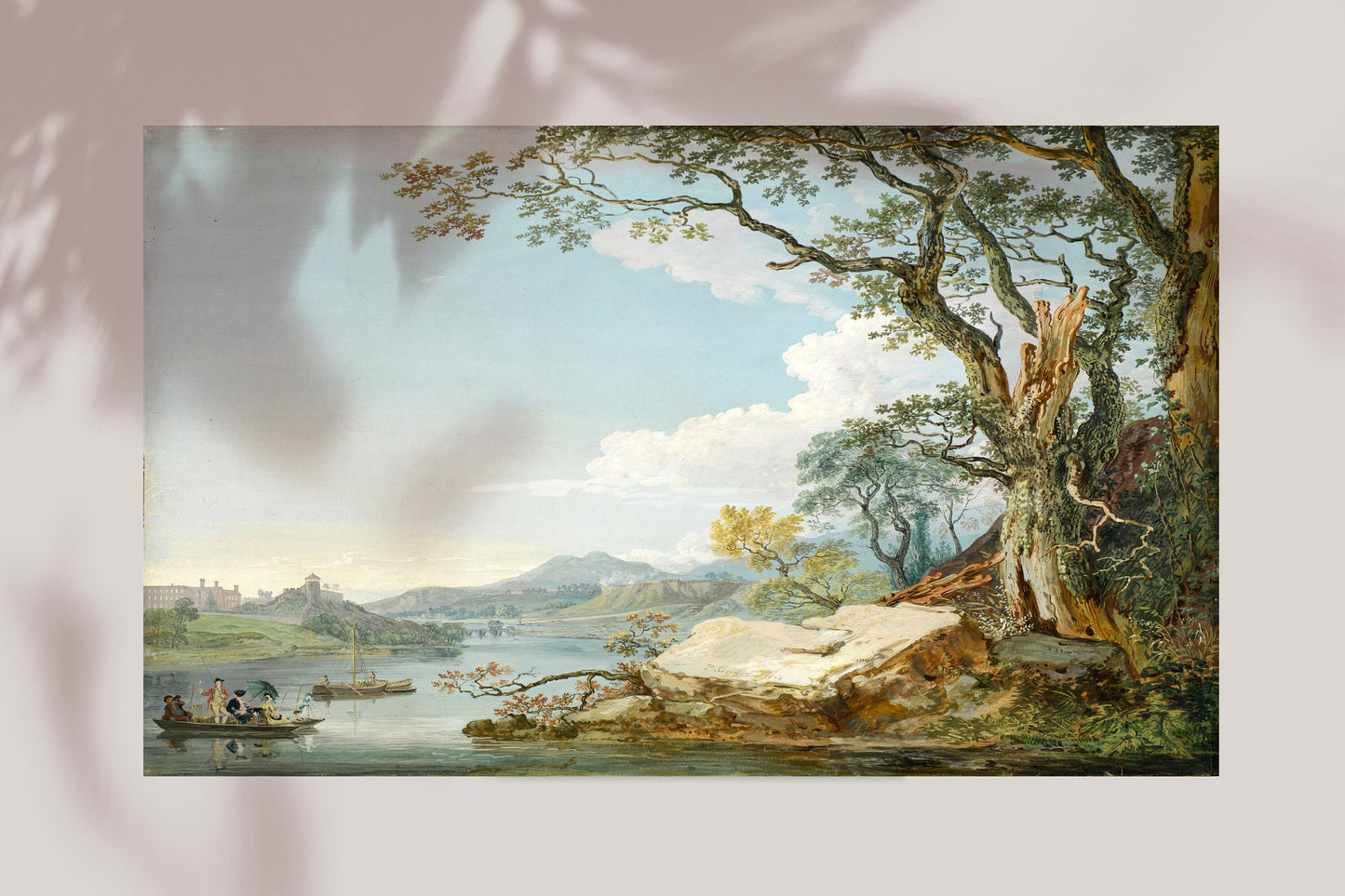 The River Severn at Shrewsbury Shropshire (1770) by Paul Sandby Print Poster Wall Hanging Decor