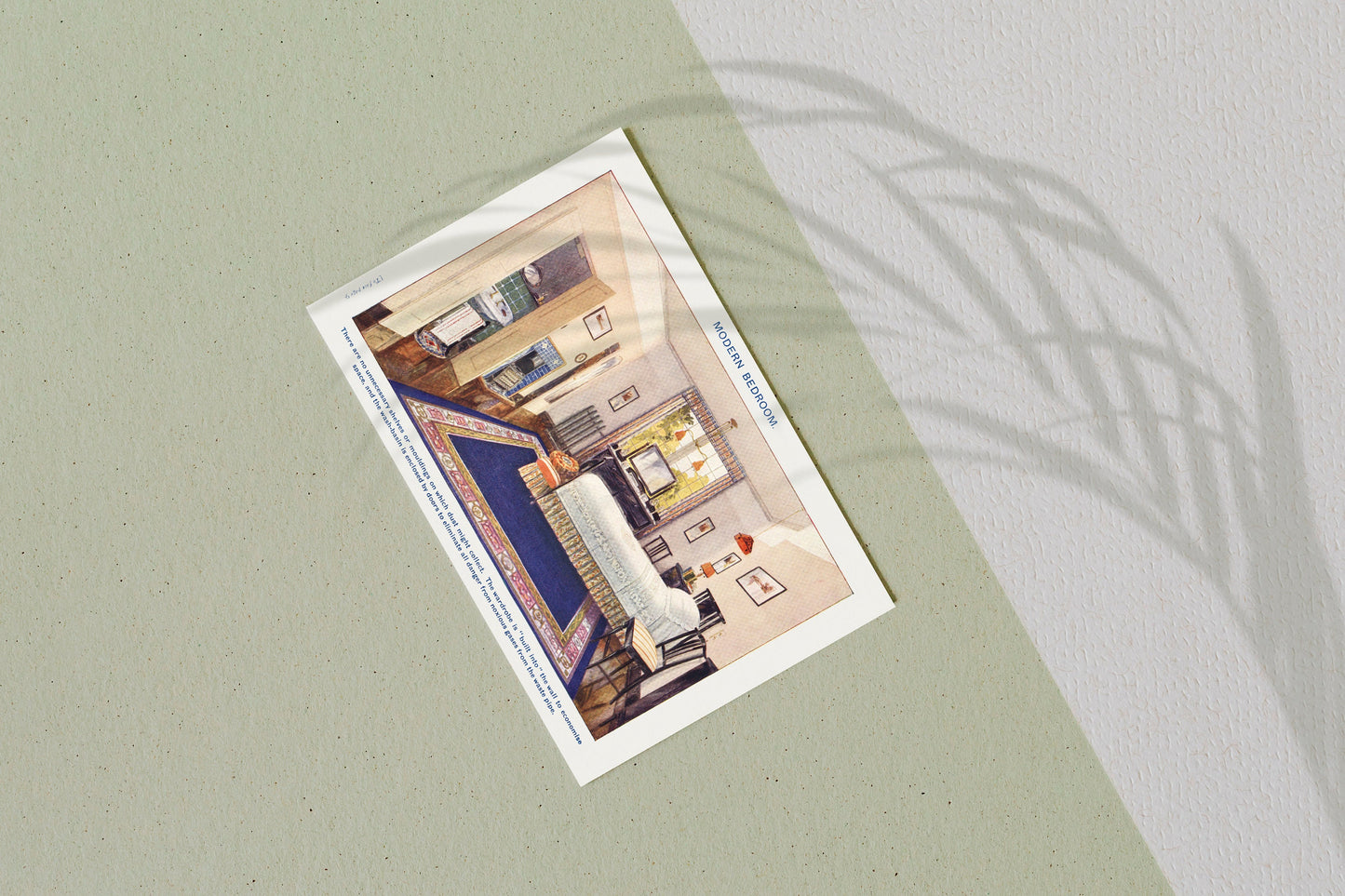 Modern bedroom from Mrs. Beeton's Book of Household Management Illustration Print Poster Wall Hanging Decor