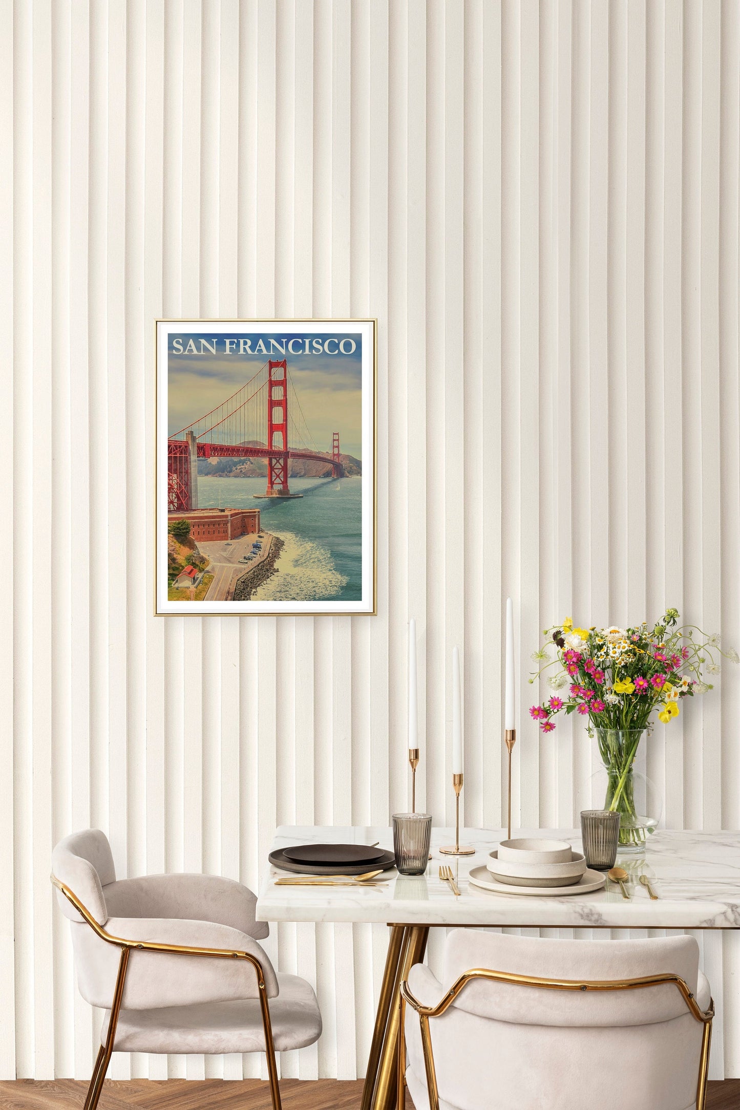 San Francisco Travel Poster Print Wall Hanging Decor