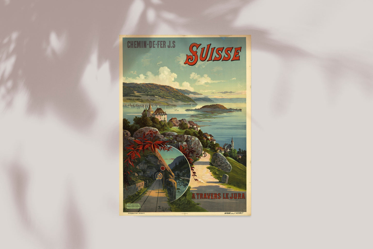 Switzerland Suisse Travel Poster Print Wall Hanging Decor