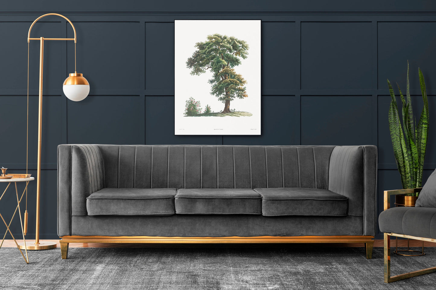 Tree from La Botanique de J. J. Rousseau Poster Illustration Print Wall Hanging Decor