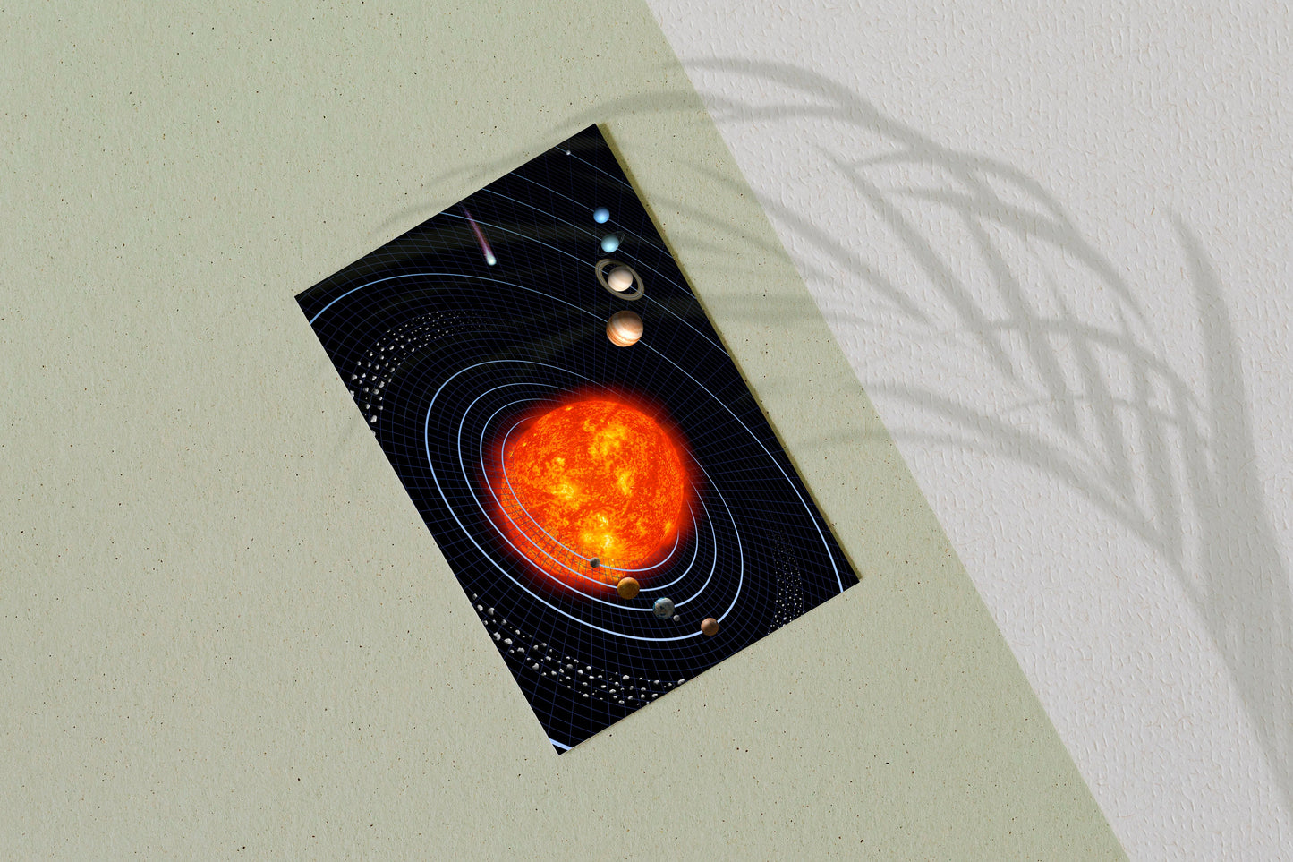 Solar System Astronomy Poster Illustration Print Wall Hanging Decor