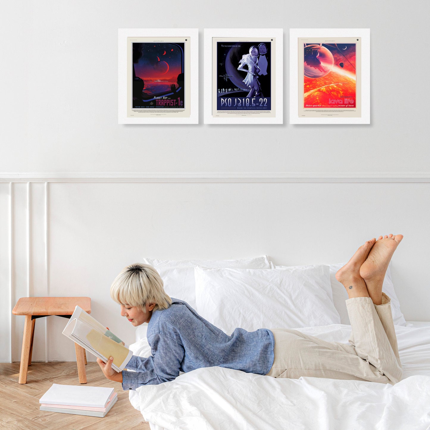 Night Life Visions of the Future NASA Space Astronomy Poster Illustration Print Wall Hanging Decor