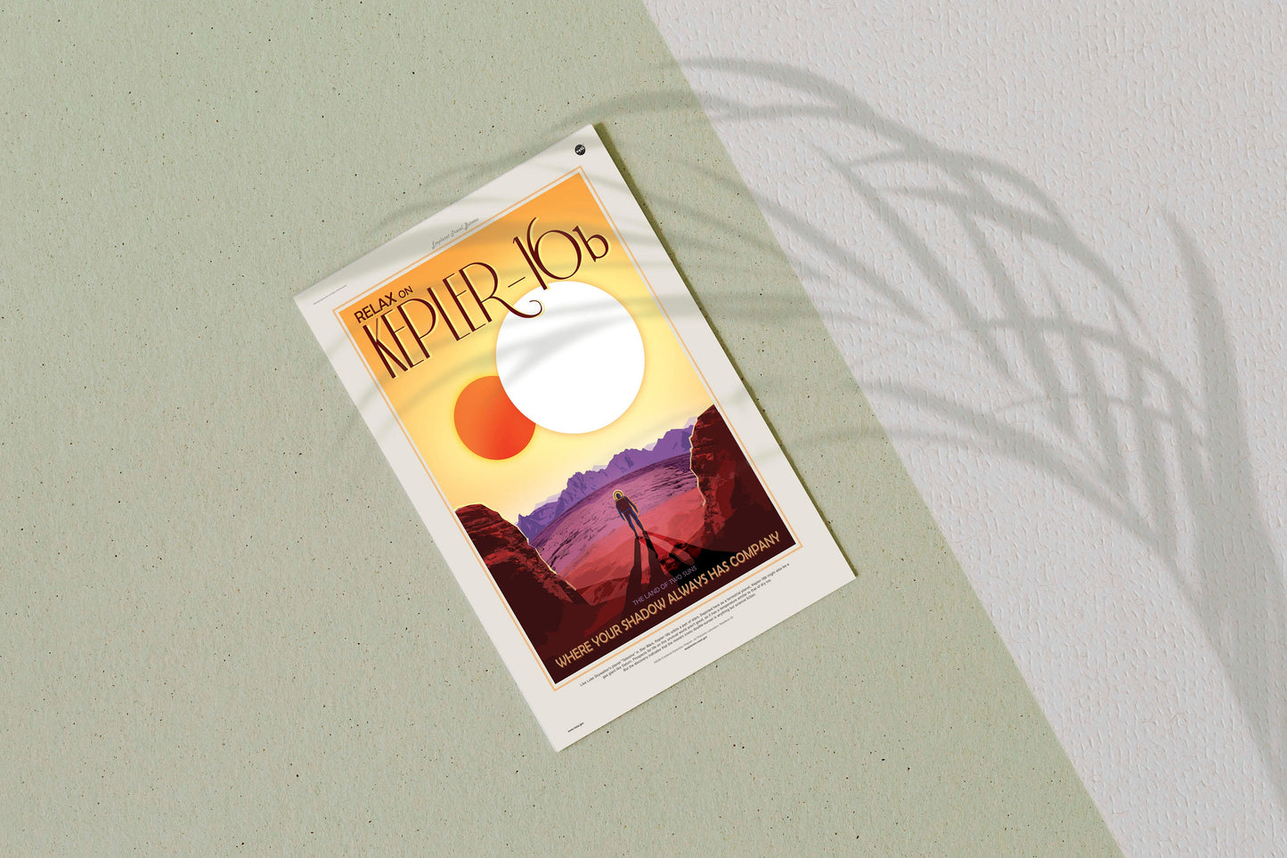 Kepler-16b Visions of the Future NASA Space Astronomy Poster Illustration Print Wall Hanging Decor