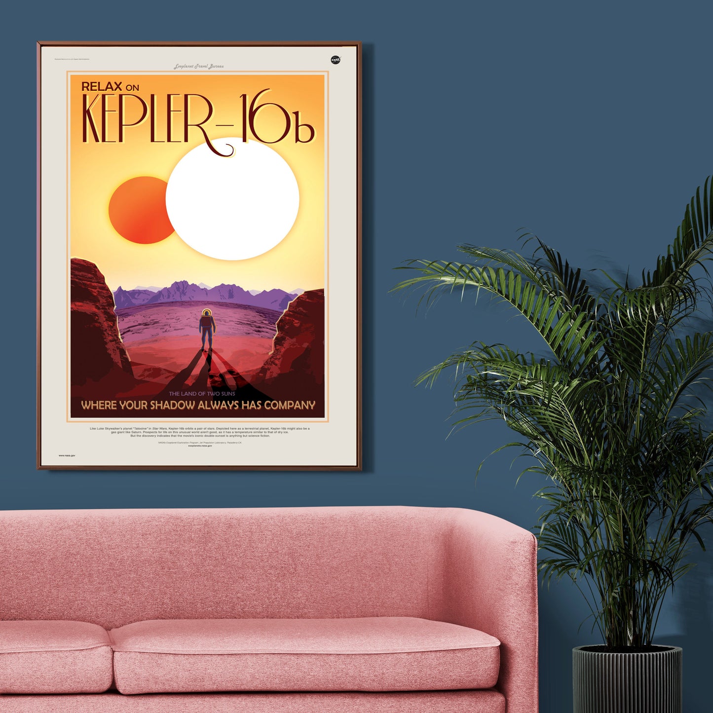 Kepler-16b Visions of the Future NASA Space Astronomy Poster Illustration Print Wall Hanging Decor