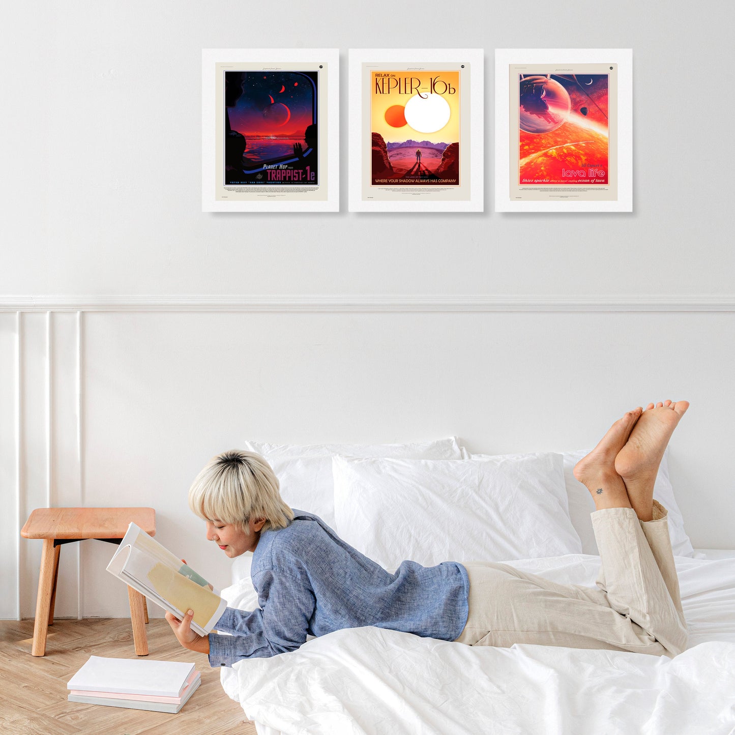 Kepler-16b Visions of the Future NASA Space Astronomy Poster Illustration Print Wall Hanging Decor