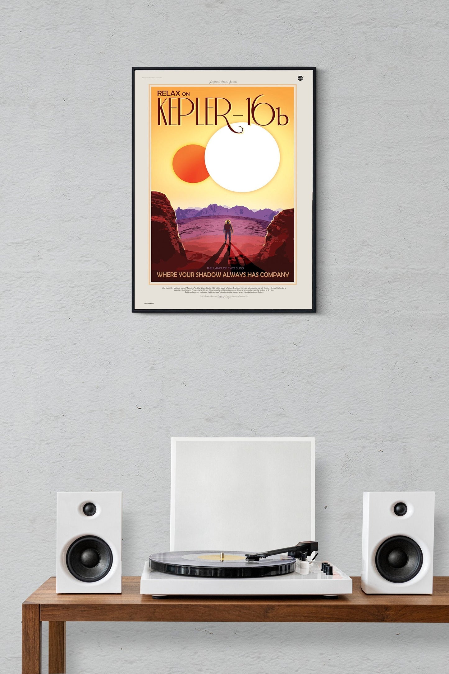 Kepler-16b Visions of the Future NASA Space Astronomy Poster Illustration Print Wall Hanging Decor