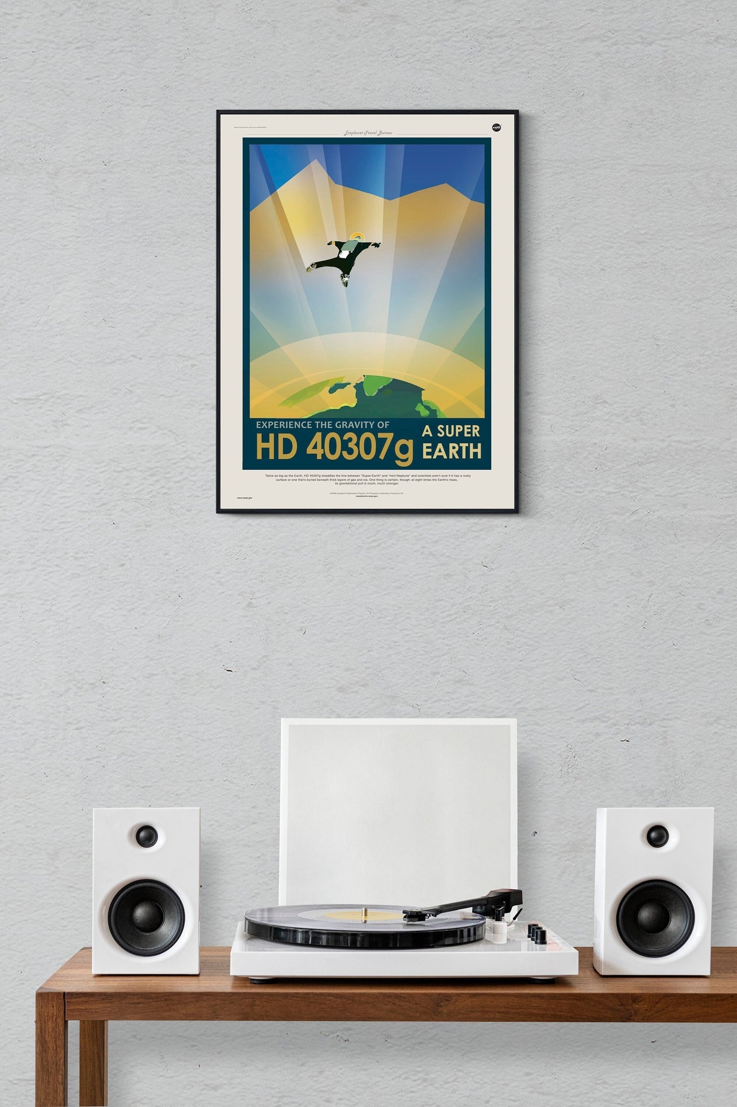 Super Earth Nasa Space Astronomy Poster Illustration Print Wall Hanging Decor