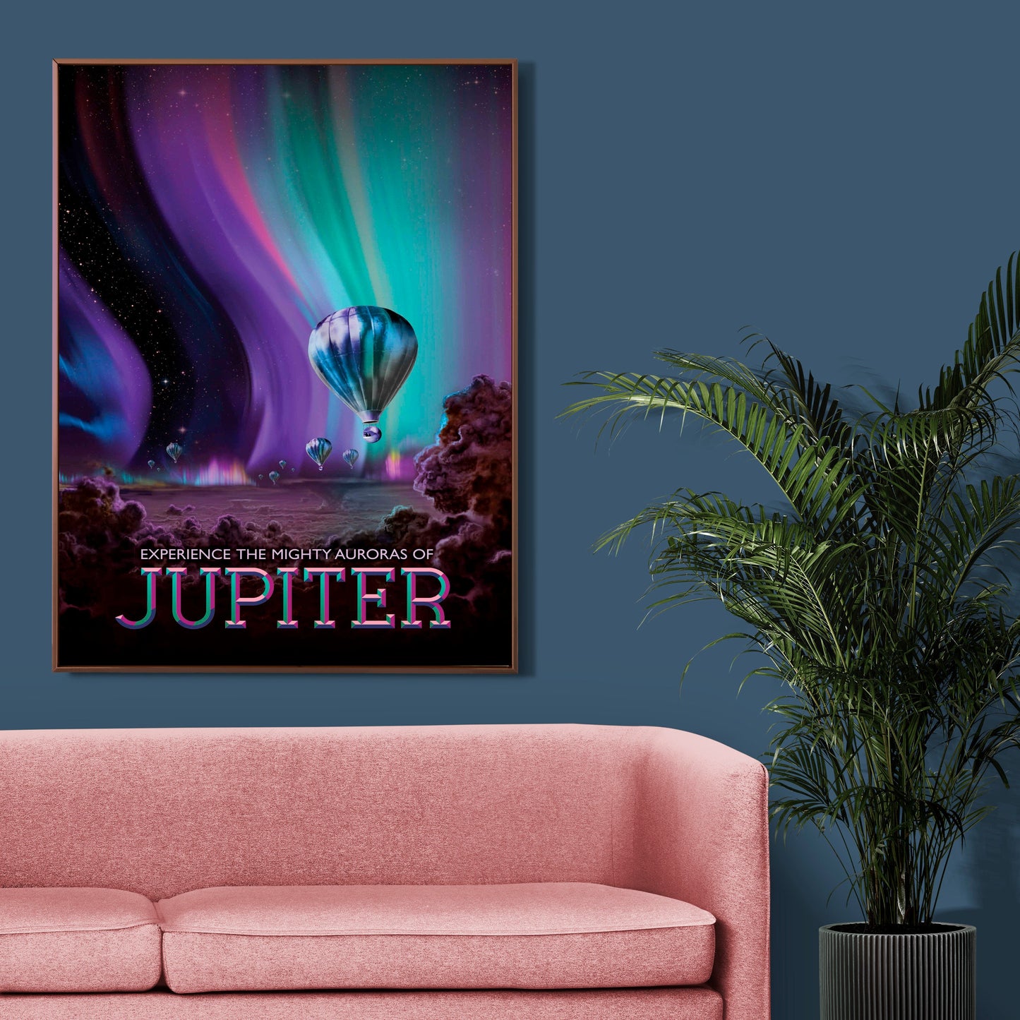 Jupiter NASA Space Astronomy Planets Poster Illustration Print Wall Hanging Decor