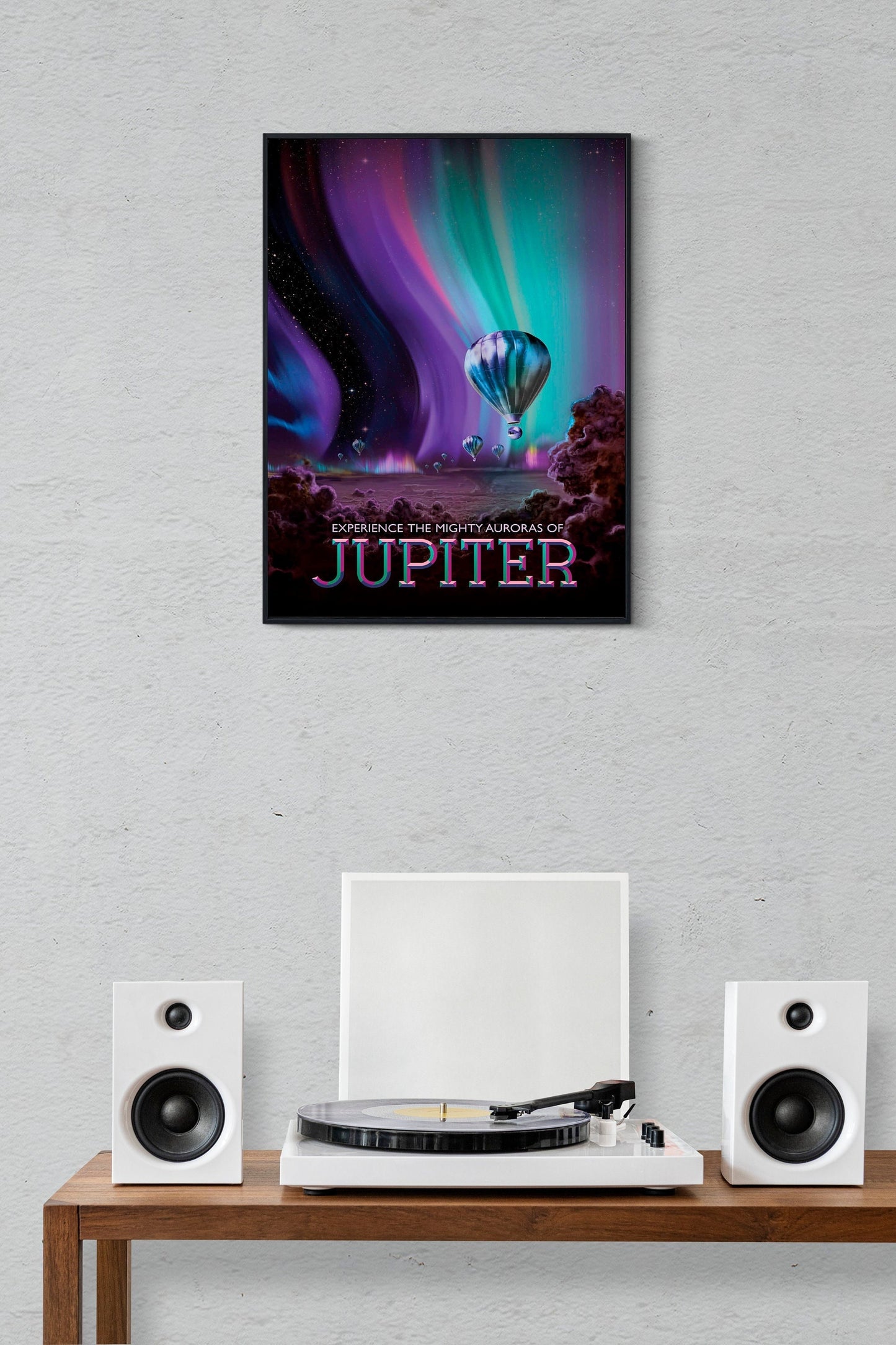 Jupiter NASA Space Astronomy Planets Poster Illustration Print Wall Hanging Decor