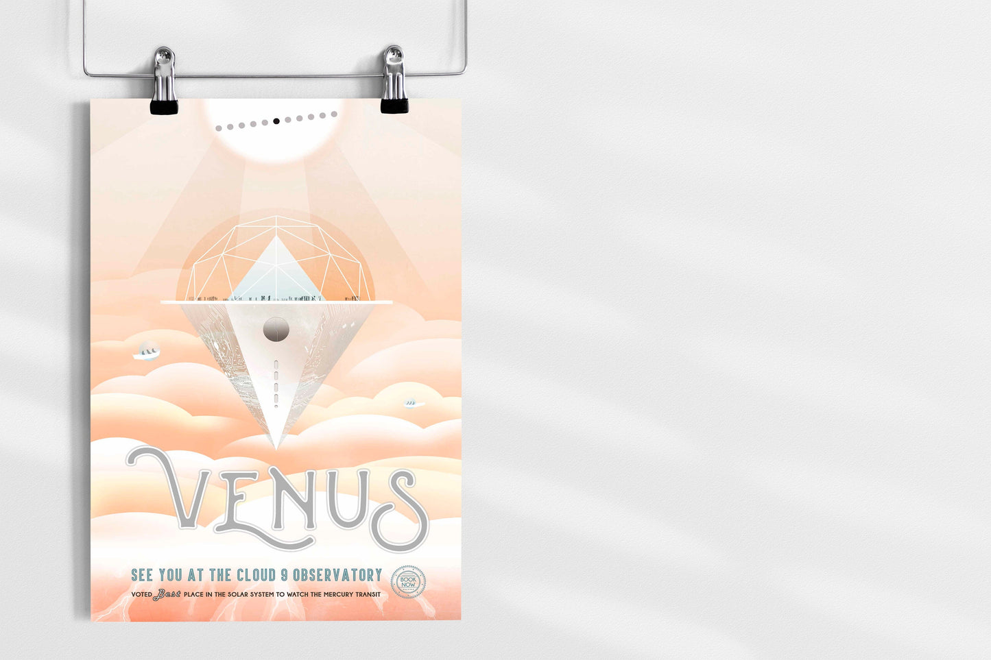 NASA Space Astronomy Venus Poster Illustration Print Wall Hanging Decor
