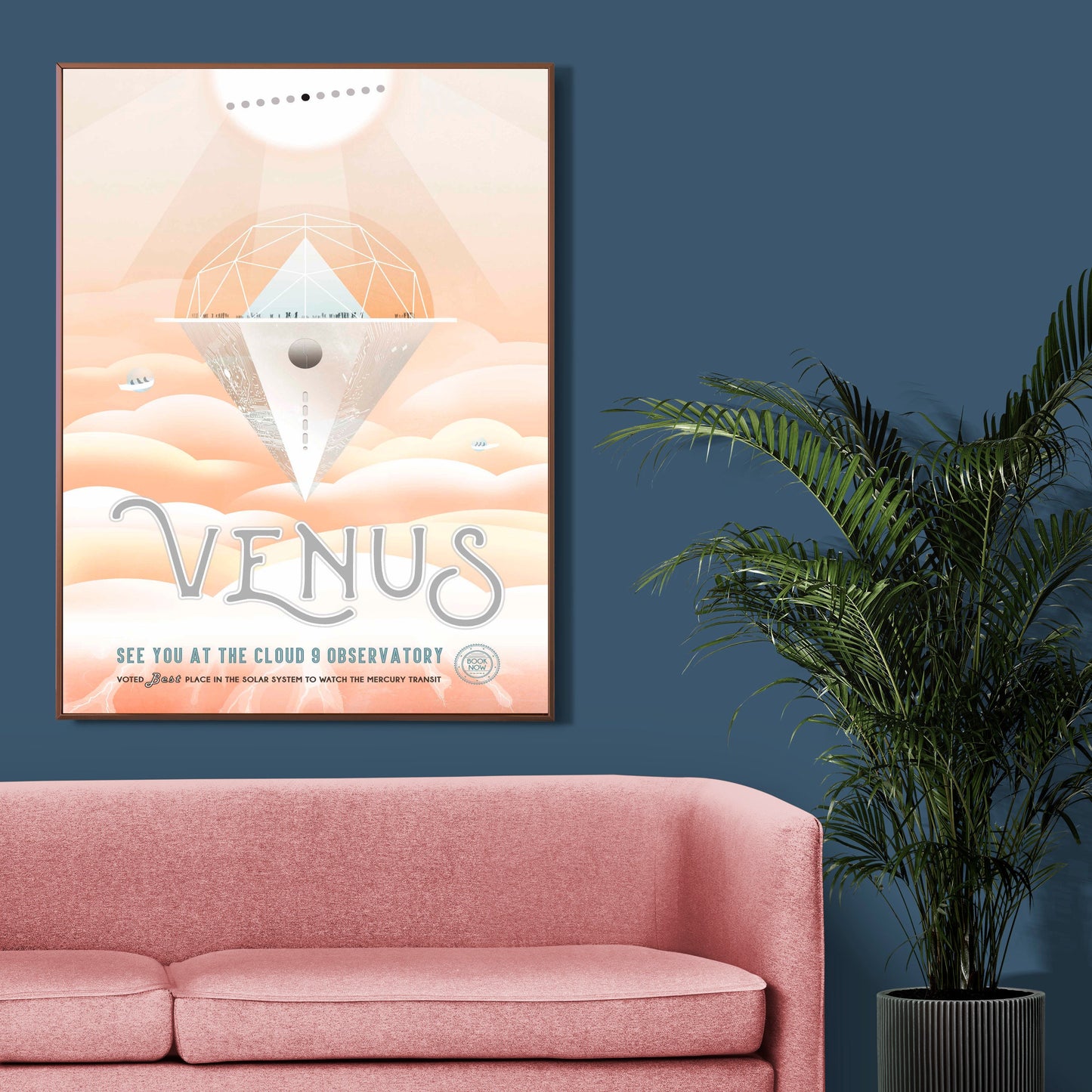 NASA Space Astronomy Venus Poster Illustration Print Wall Hanging Decor