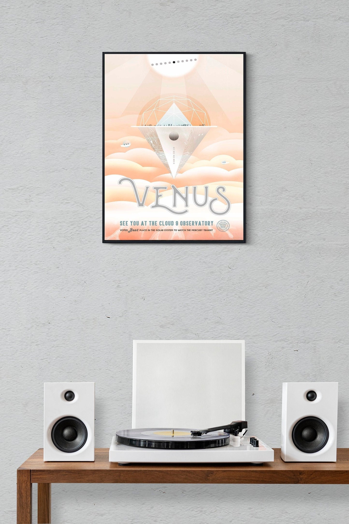 NASA Space Astronomy Venus Poster Illustration Print Wall Hanging Decor
