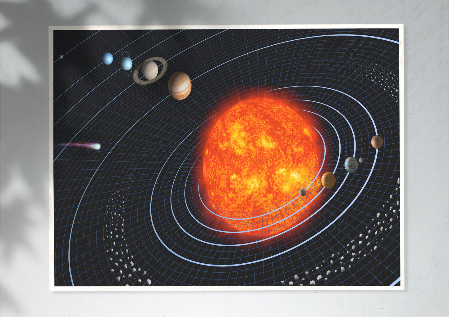 Solar System Astronomy Poster Illustration Print Wall Hanging Decor