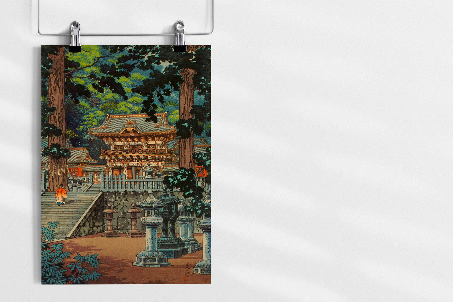 The Gate Yomei, the Nikko Shrine by Tsuchiya Koitsu Japanese art Woodblock Poster Print Wall Hanging Decor