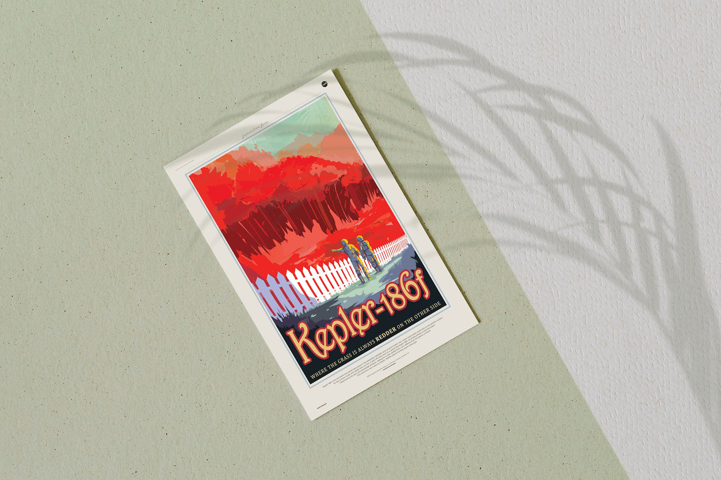 Kepler-186f Visions of the Future NASA Space Astronomy Poster Illustration Print Wall Hanging Decor