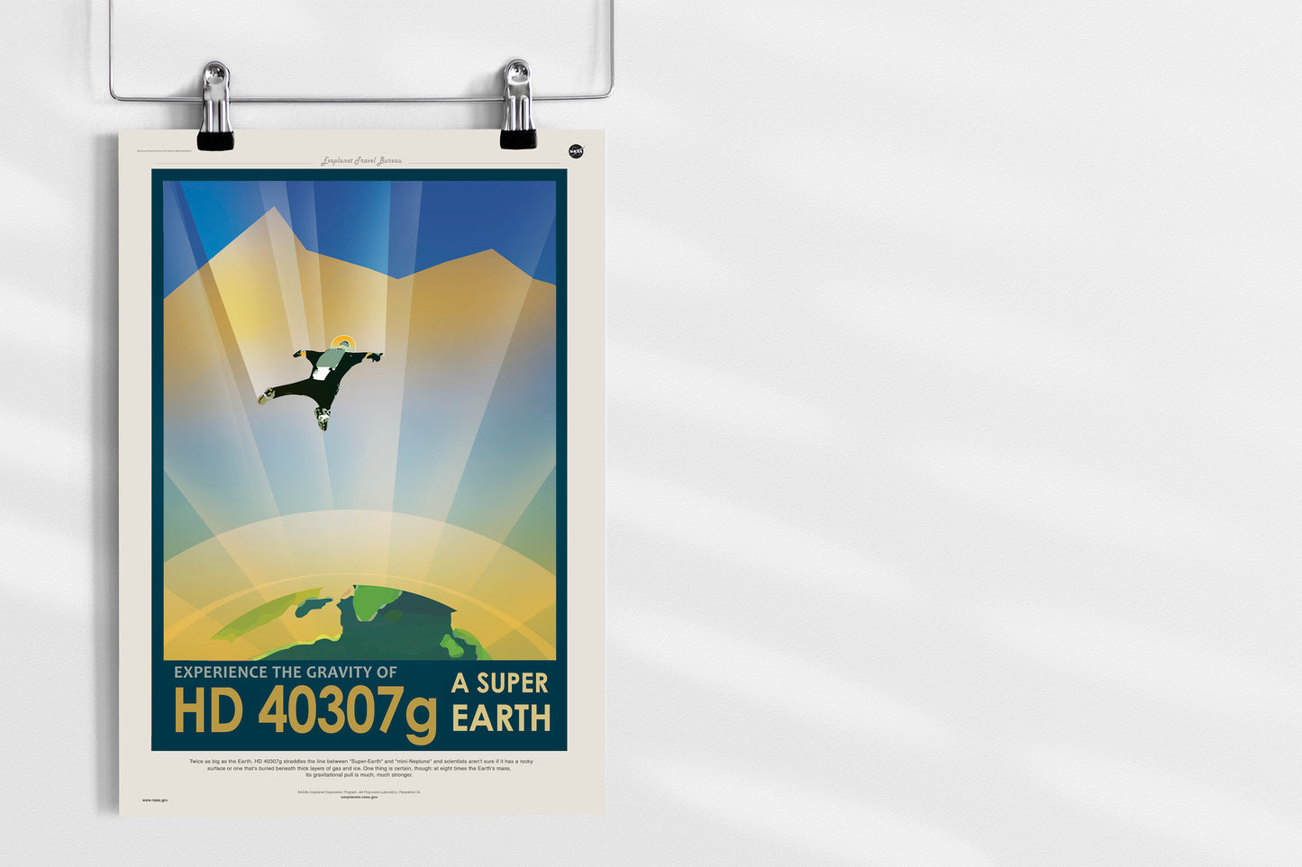Super Earth Nasa Space Astronomy Poster Illustration Print Wall Hanging Decor